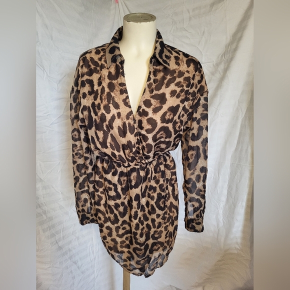 PrettyLittleThing Animal Print Dress, Size 6 - Picture 2 of 5